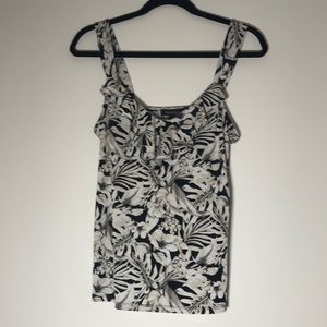 White House Black Market Floral Tank Top